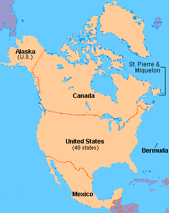 Map North America