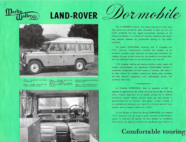 Land Rover Dormobile Brochure