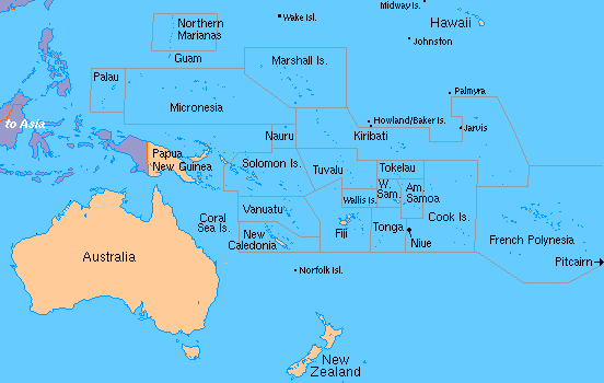 Map Oceania